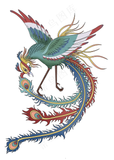 凤凰涅盘神鸟七彩百鸟朝凤png神兽免抠元素4000x4000dpi300psd模版