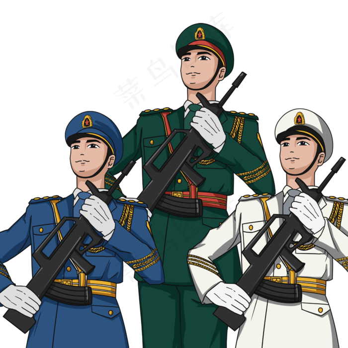 握枪的军人2000x2000dpi300psd模版下载