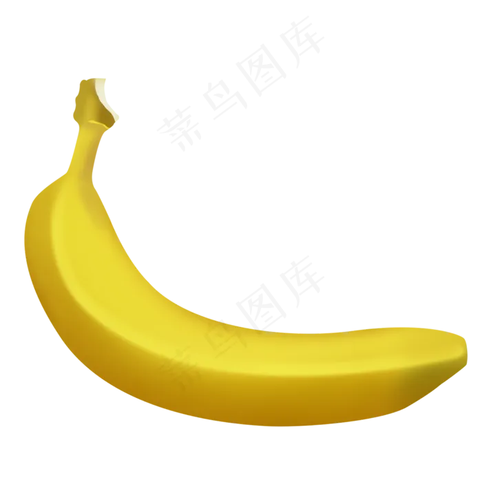 黄色一根香蕉手绘图片psd免抠图