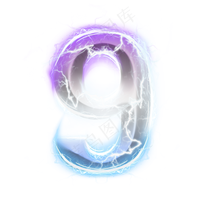 炫酷紫色蓝色闪电数字93000x3000dpi300psd模版下载