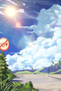 唯美治愈风景天空五月你好春天夏至幻想少女35455315px300dpi