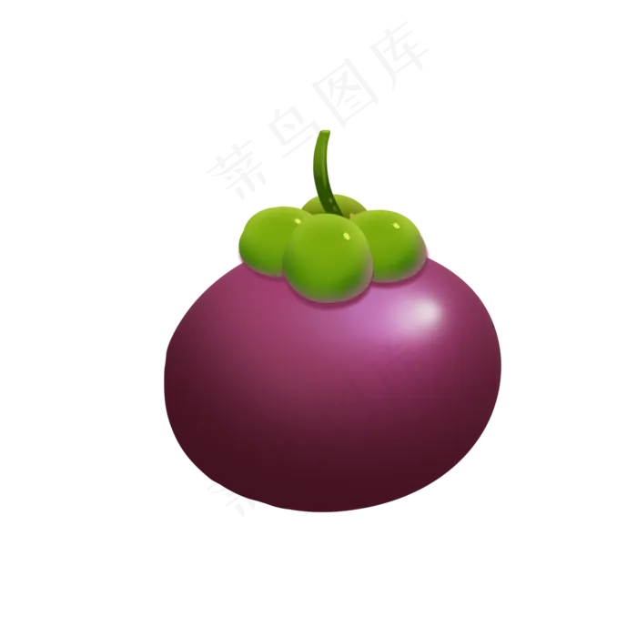 水果装饰图案紫色山竹