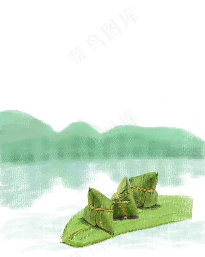 端午节手绘创意山水意境粽子2000x2500dpi300psd模版下载