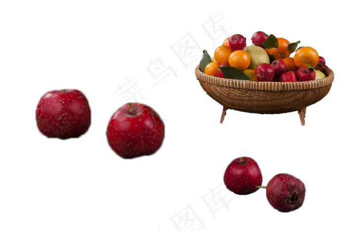 四个山楂和一篮子水果