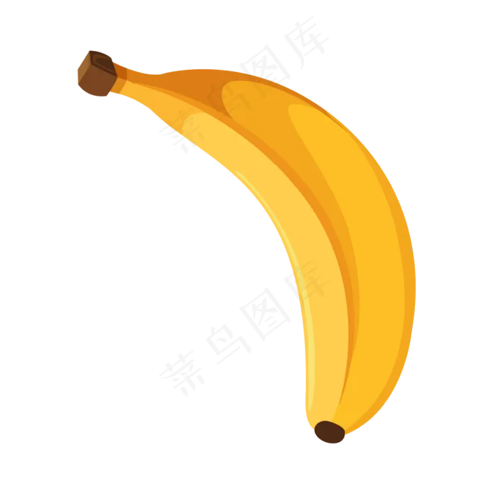 手绘卡通水果香蕉,免抠元素