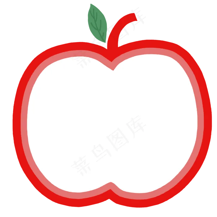 红色苹果边框PNG