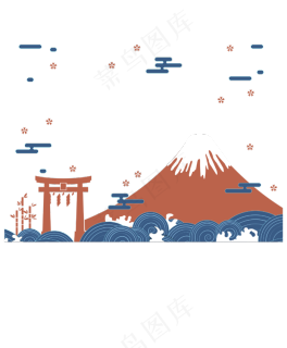 复古日式文化装饰元素矢量素材图片epsai矢量模版下载