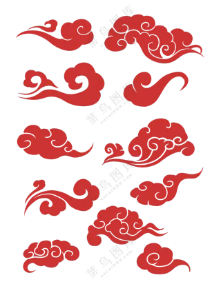 祥云  红色祥云  免扣素材  祥云素材