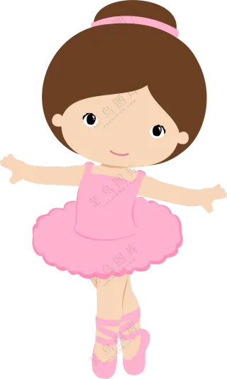 翩翩起舞的芭蕾舞女孩人物免抠图片