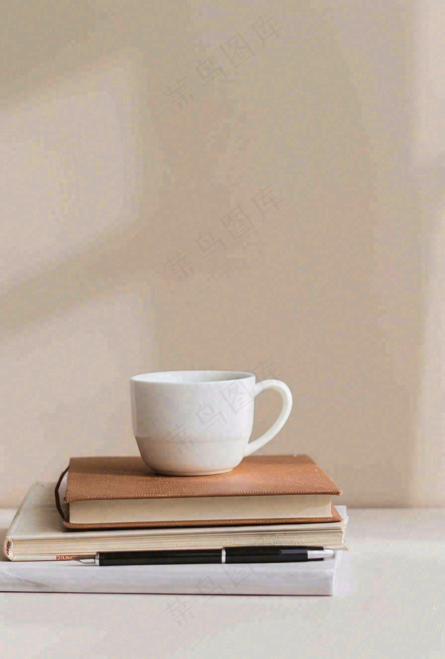 书本课本上的咖啡饮料教师节唯美摄影图