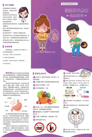 慢性胃炎患者健康指引三折页