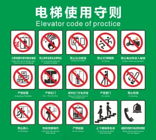 电梯使用守则宣传海报