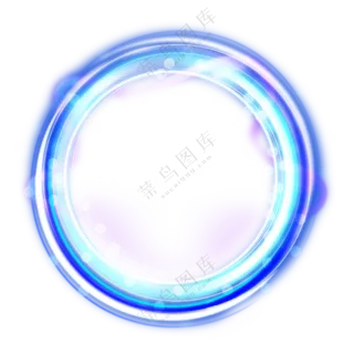 炫丽缤纷多彩光效圆环免抠图片素材