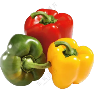 青红等颜色的彩椒食材免抠图片素材