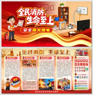 2025年全国消防宣传月展板