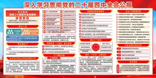 第二十届四中全会会议公报党建展板2