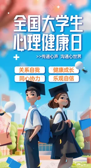 全国大学生心理健康日医疗海报
