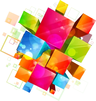 炫彩缤纷几何图形创意免抠图片素材