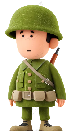 绿色士兵卡通角色