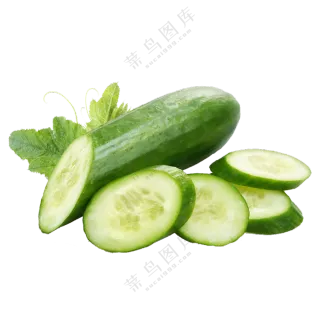 削切成片的小青瓜主题免抠图片素材