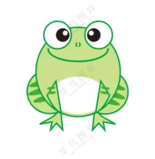 矢量免抠卡通青蛙