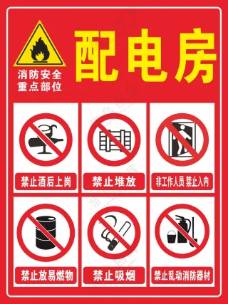配电房提示海报素材