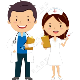 手拿着病历的医生护士人物免抠图片