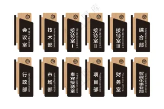 门牌 黑色门牌 木纹门牌 竖式门牌 现代 古风 风格