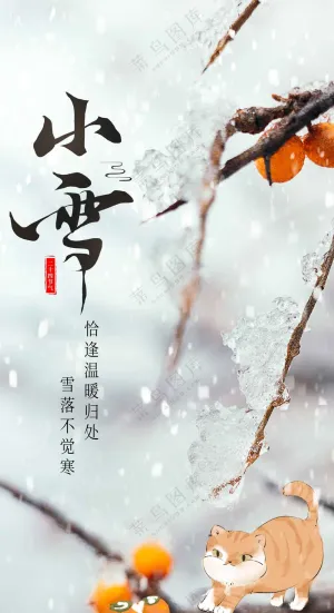 小雪节气传统活动海报