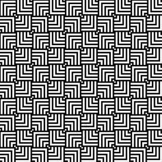 迷宫般的黑白格子抽象图案免抠素材