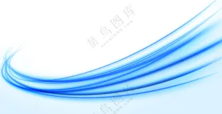 抽象的光滑蓝色波浪线背景图