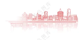 安阳地标 线条 安阳