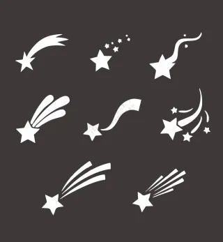 矢量星星流星