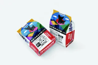 简约扁平插画风幼犬狗粮包装袋