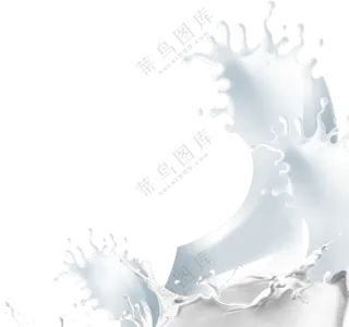液体状态牛奶飞溅效果创意免抠图片