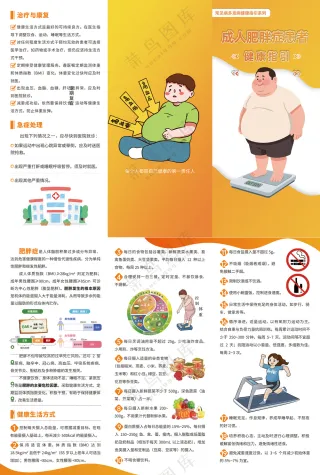 成人肥胖症患者健康指引三折页
