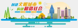 文明城市和谐社会展板海报