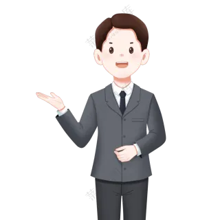 西装人物插画