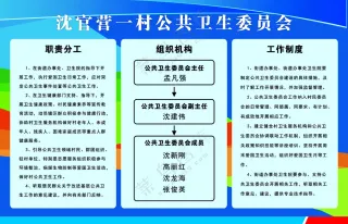 沈官营一村村钛金牌制度牌400×600,1个