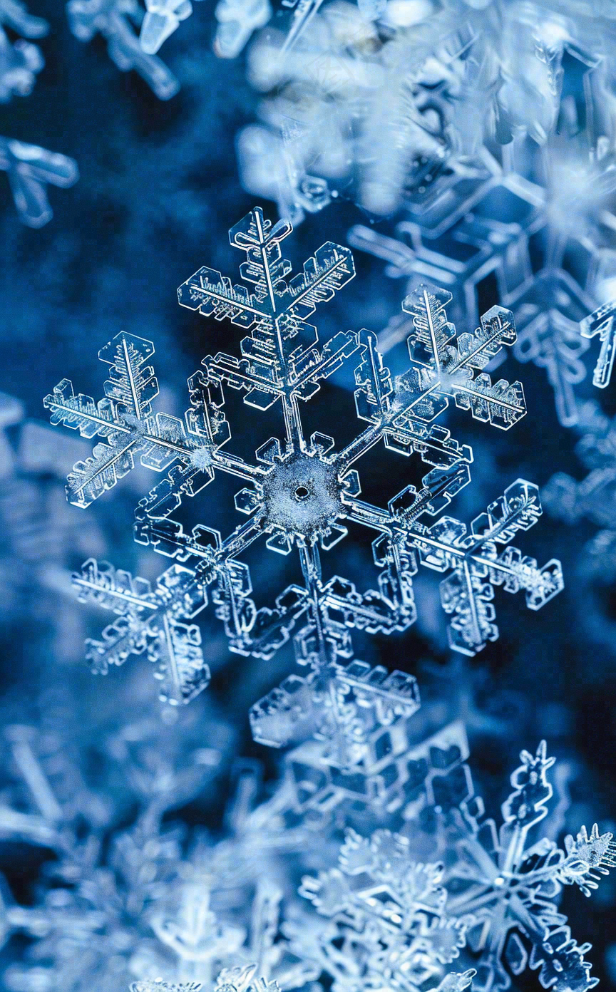 冬天寒冷白雪结冰大寒摄影图