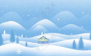 冬天风景画面海报