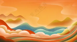 中式国风国潮背景