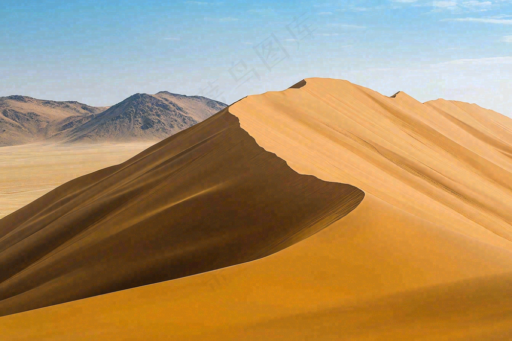 炎热干燥沙漠沙丘敦煌大漠风光自然风景摄影图
