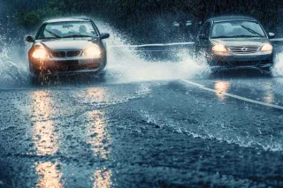 暴雨天气预警摄影图