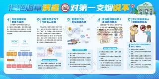 拒绝烟草诱惑对第一支烟说不宣传栏