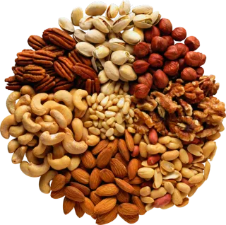 碧根果腰果仁与花生米免抠图片素材