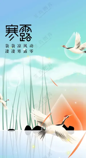 寒露节气传统活动宣传海报