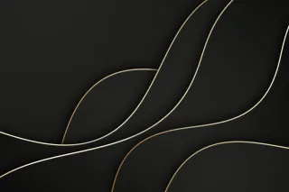 金箔色流畅金色曲线素材