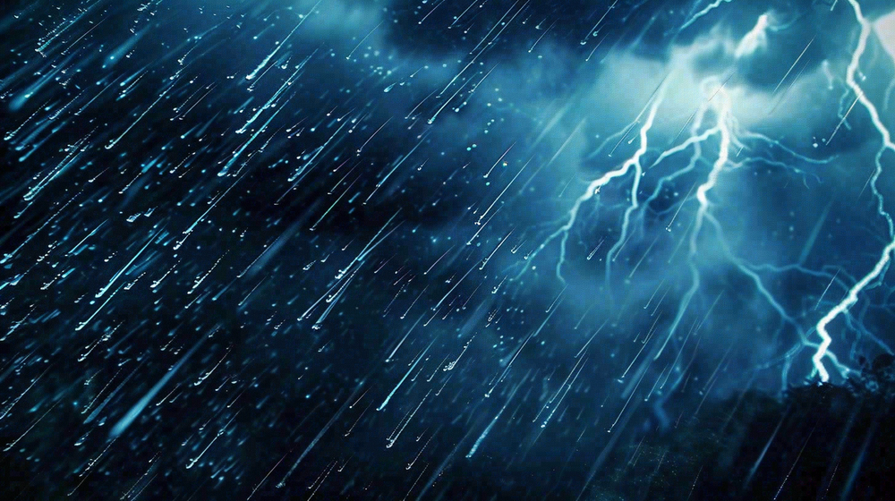 暴雨天气预警摄影图