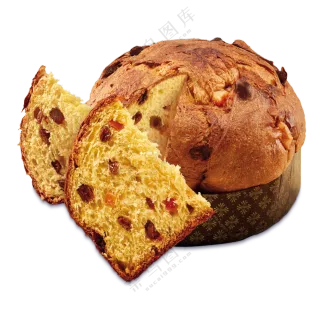 带纸托的果仁面包产品免抠图片素材